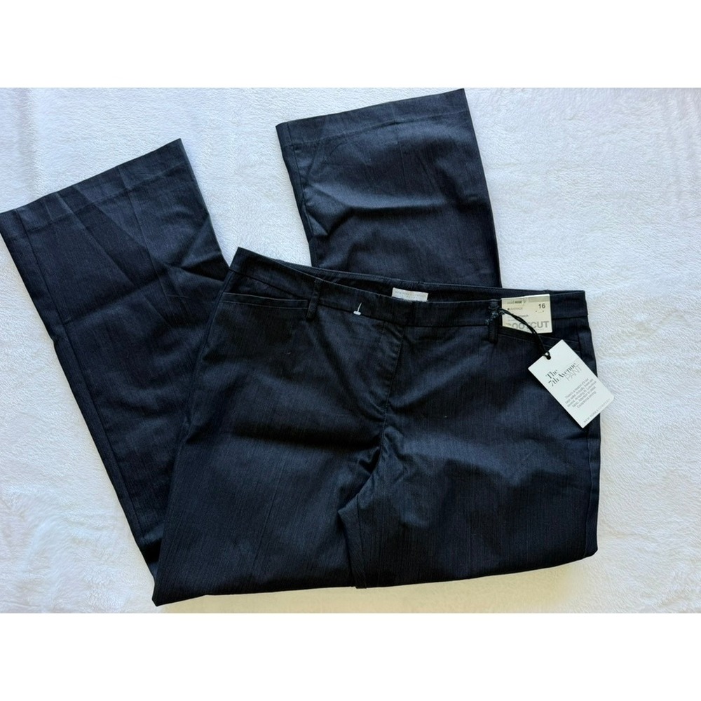 New York & Company Bootcut Pants Women 16 Navy NEW 7th Avenue SummerStretch